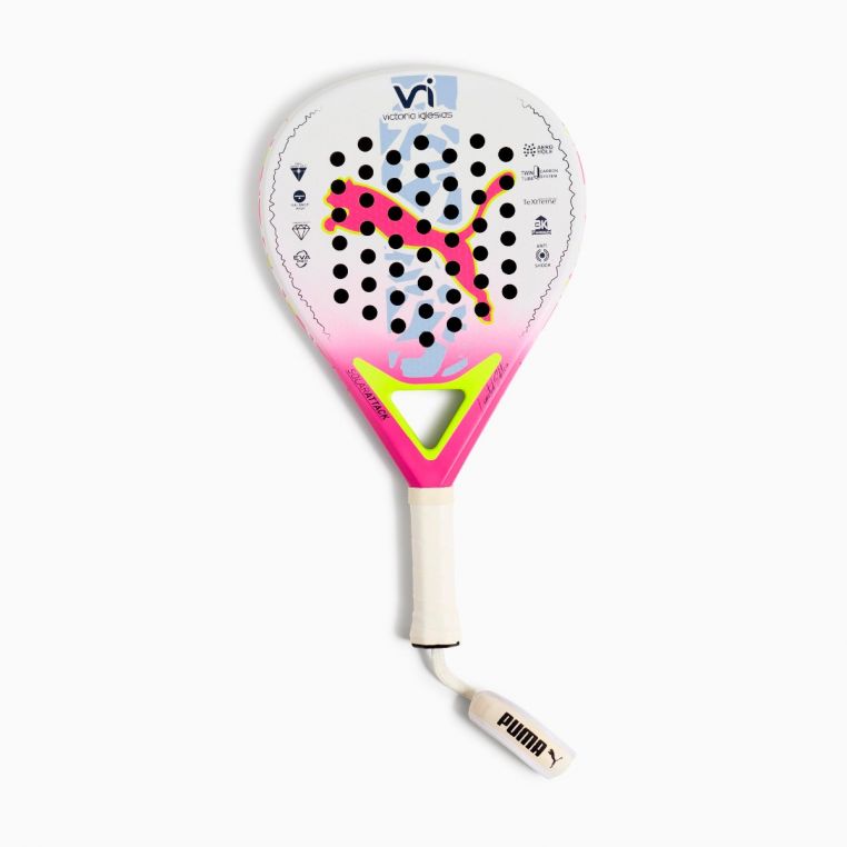 Pala Pádel Puma Solar COURT Blanco/Rosa